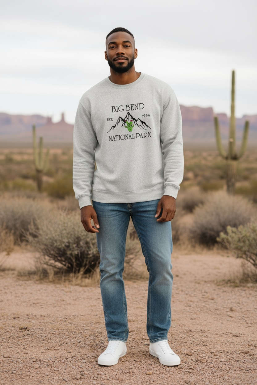 Big Bend National Park Embroidered Crewneck