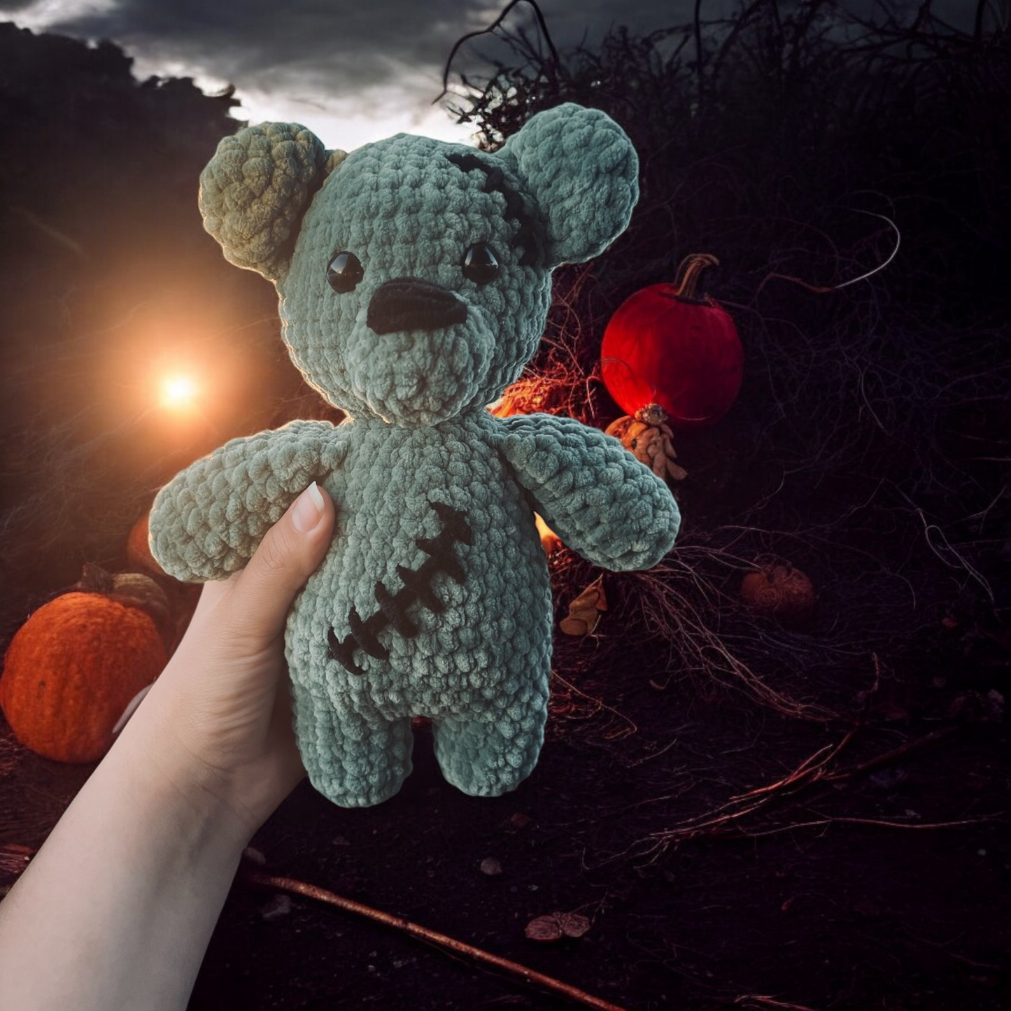 Crochet Zombie Bear Plushie