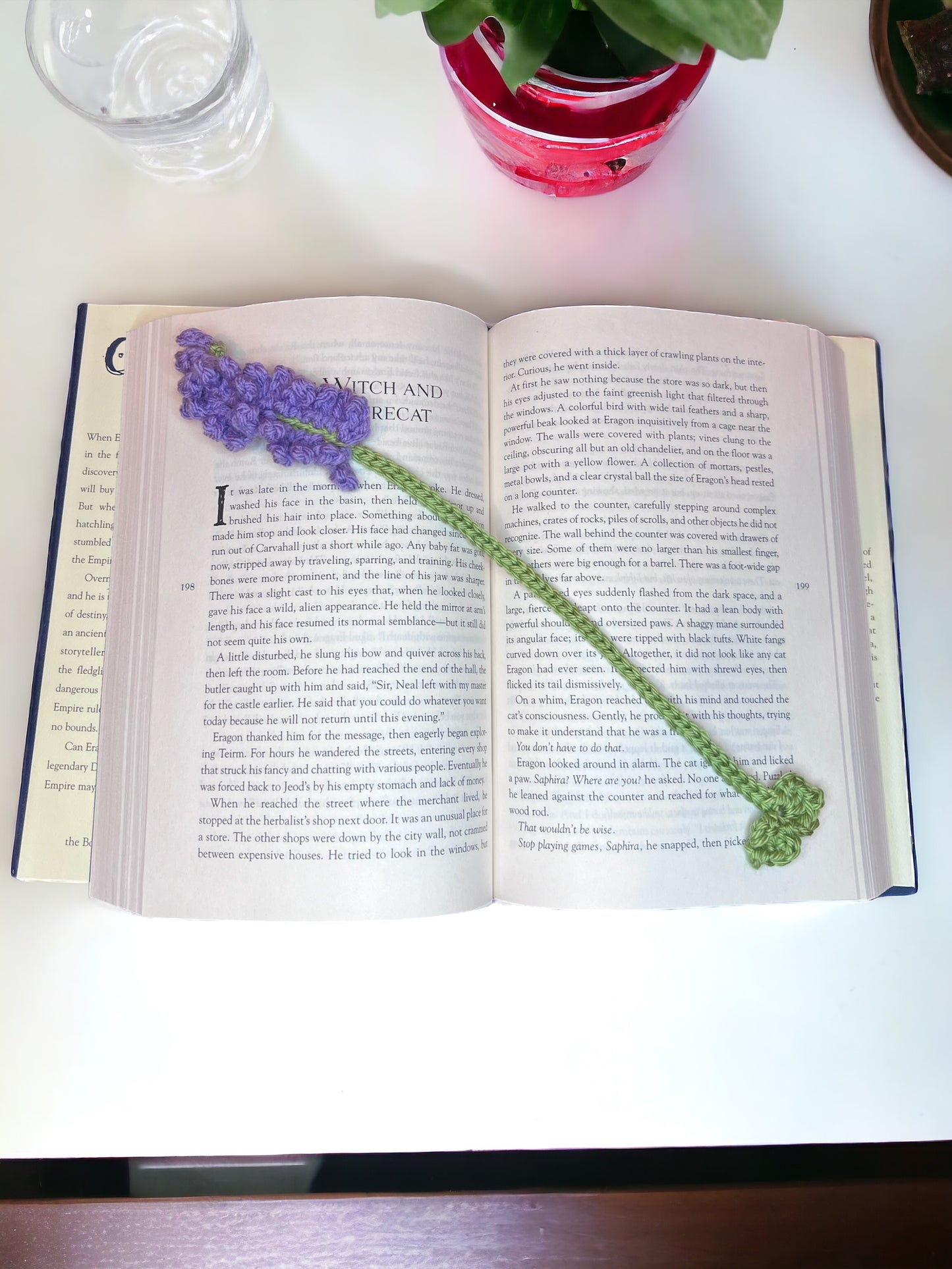 Crochet Lavender Bookmark