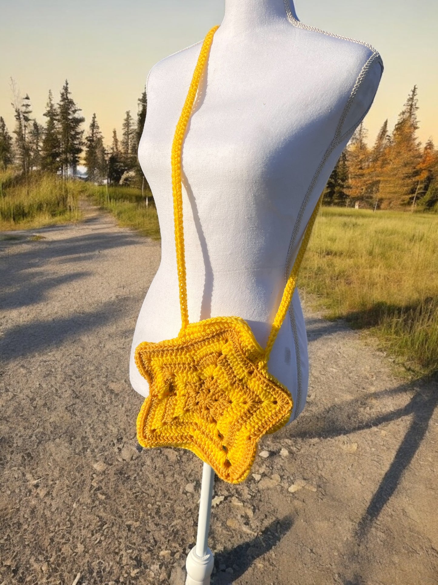 Crochet Star Cross Body Bag