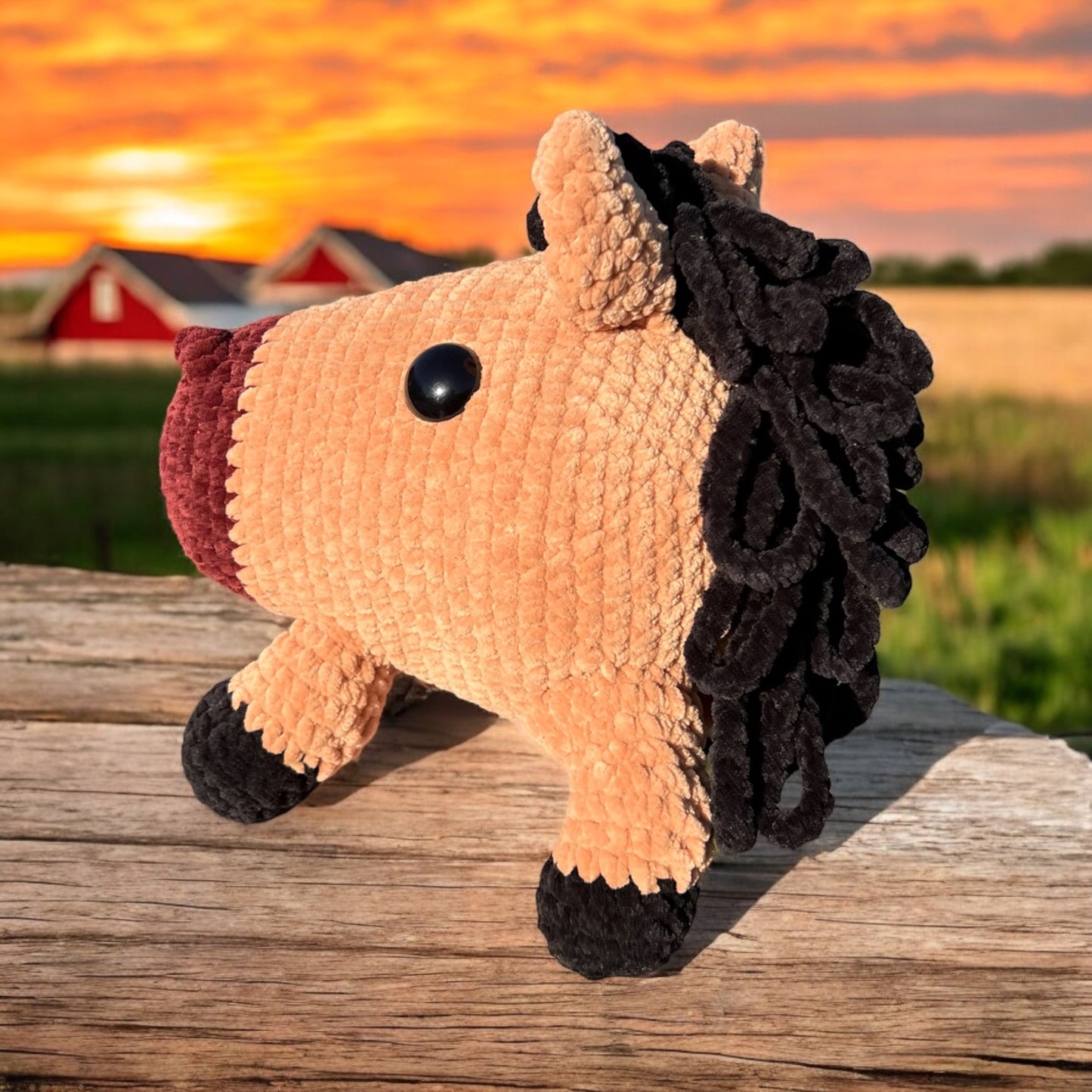 Crochet Honse Plushie funny horse