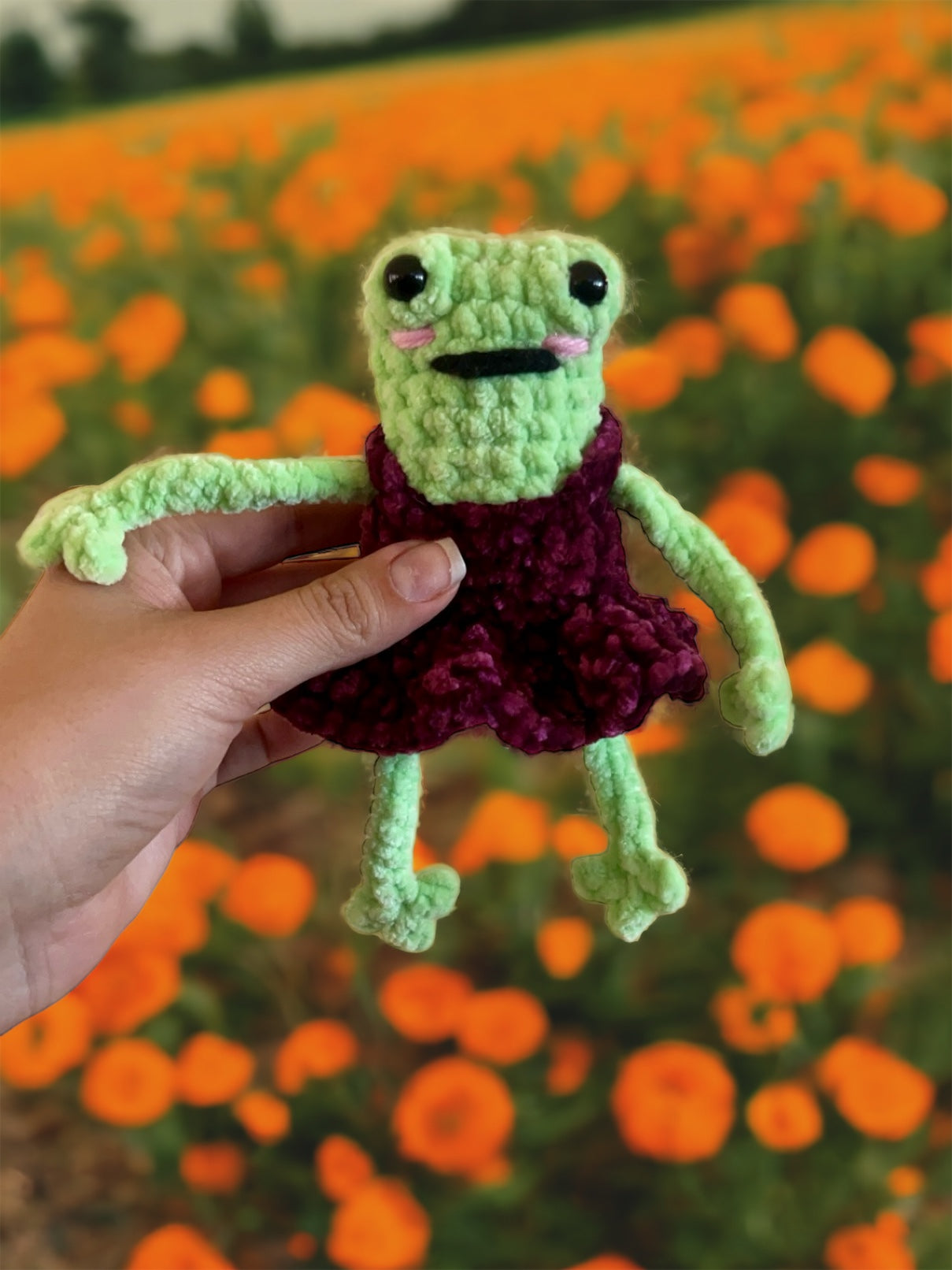 Crochet Velvet Ravioli Frogs Overalls Dress