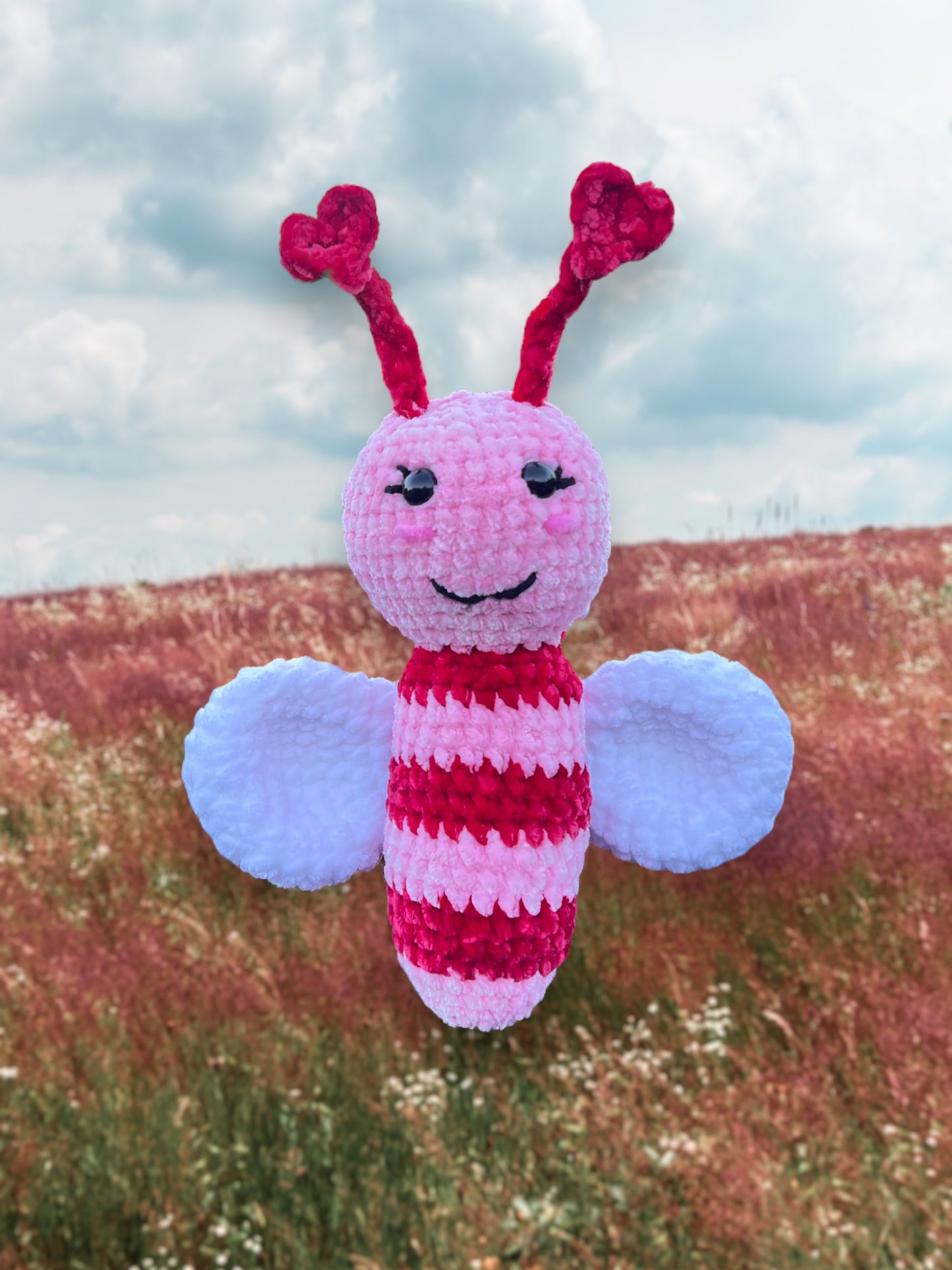 Crochet Lulu the Lovebug Valentine’s day plushie