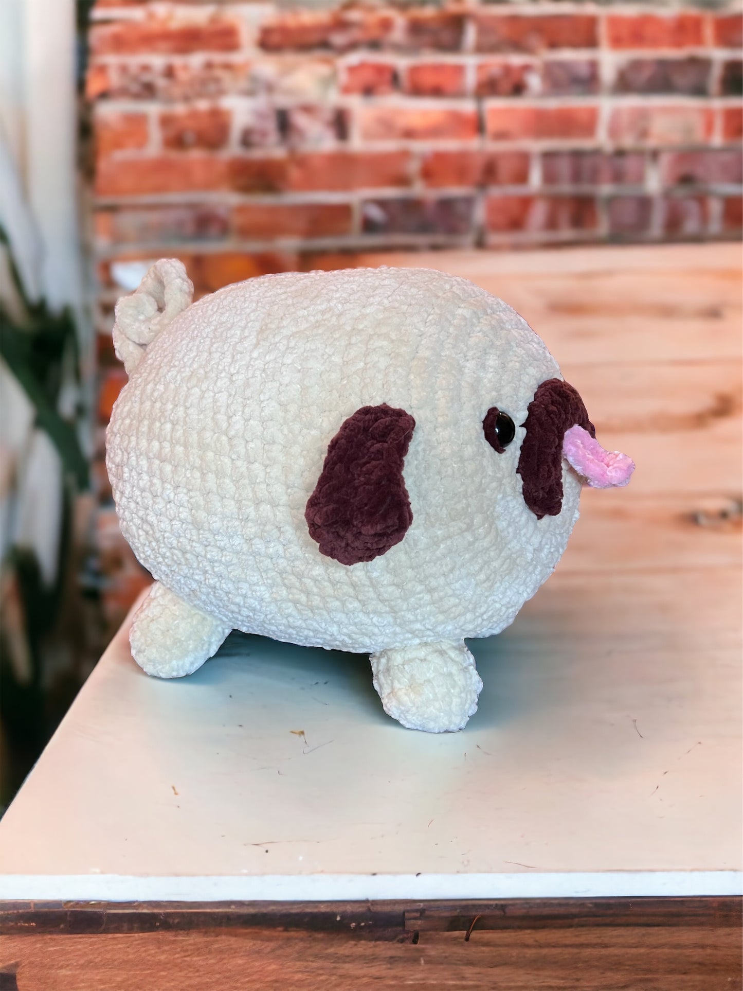 Crochet Chunky Pug Plushie