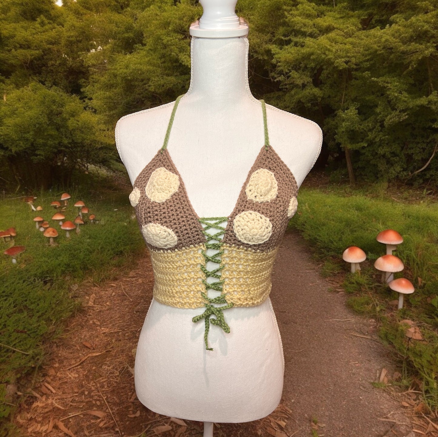 Mushroom Crochet Crop Top