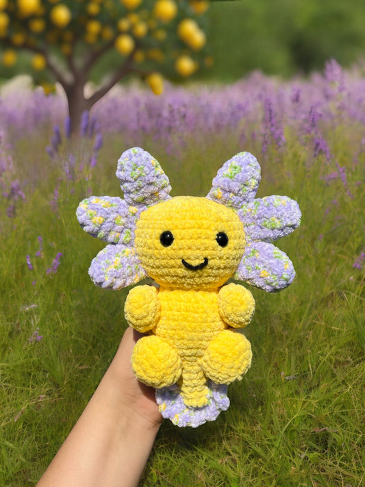 Velvet Plushie Crochet Axolotl