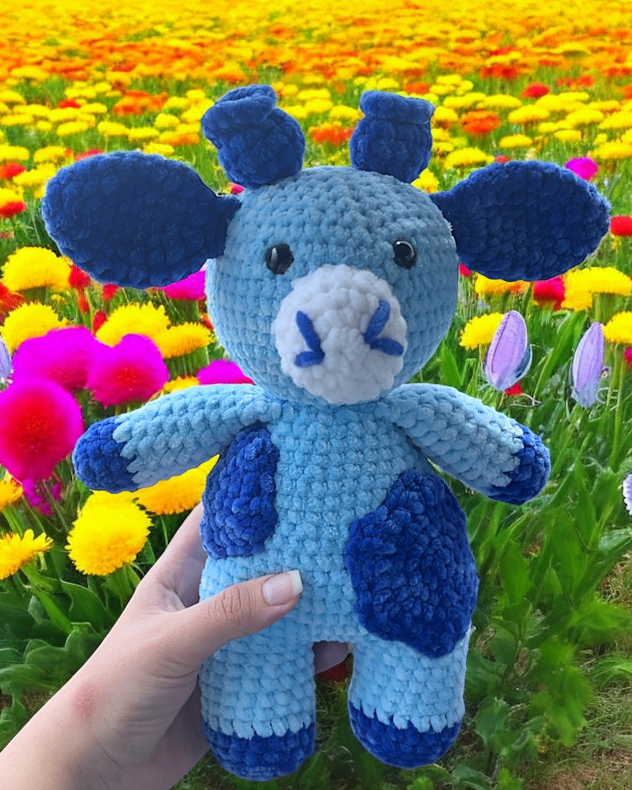 Blueberry Cow Plushie Themed Cows