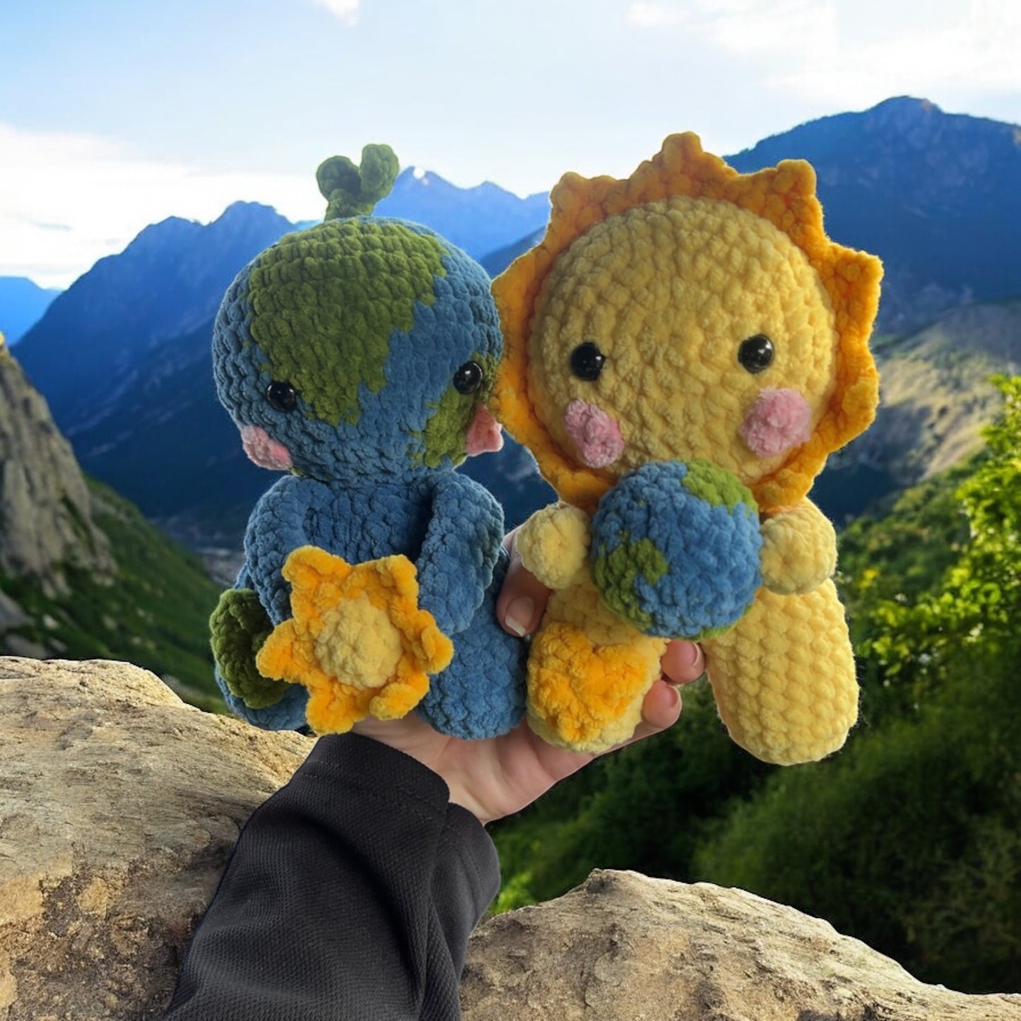 Atlas Earth and Lumi Sun Plushie