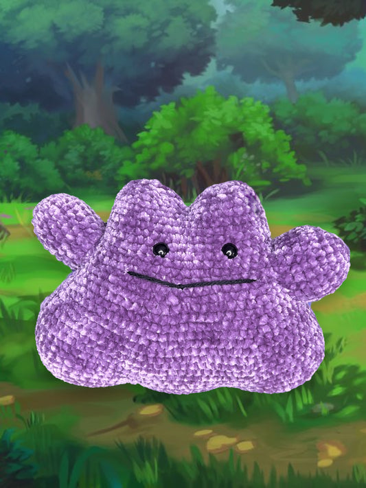 Crochet Ditto Pokemon Velvet Plushie