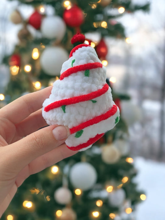 Crochet Christmas Tree Snack Cake