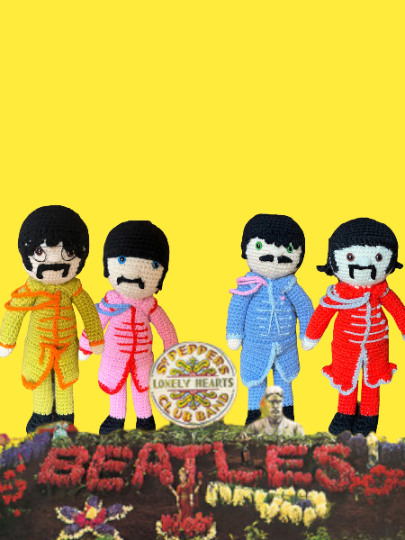 Crochet Amigurumi Inspired by The Beatles Sargent Peppers