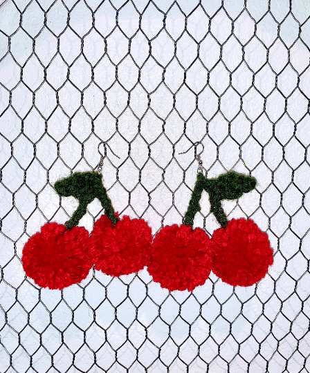 Cherry Poof Earrings