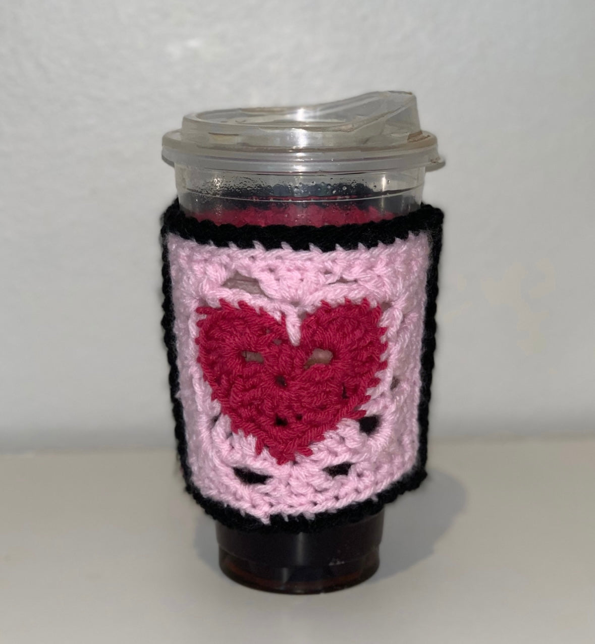 Iced Coffe and Hot Coffee Cup granny square coozie koozie