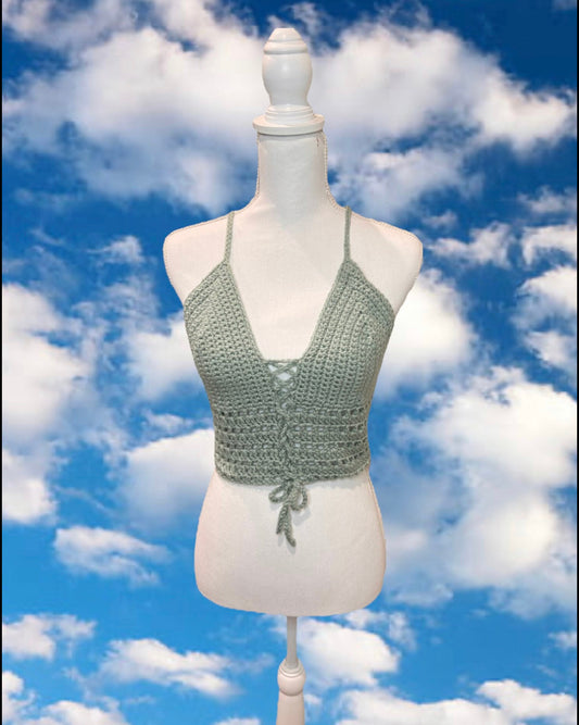 Crochet Solid Color Crop Top