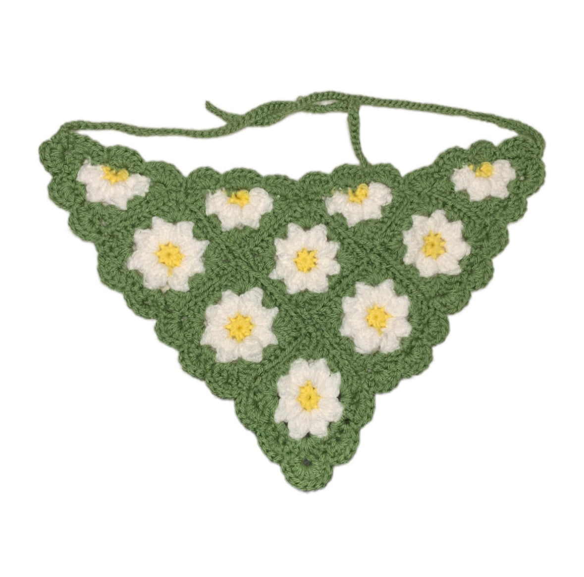 Daisy Crochet Granny Square Hair Scarf