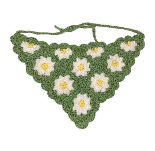 TODDLER daisy granny square hair scarf