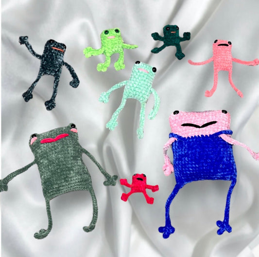 Crochet Velvet Ravioli Frogs Overalls Dress