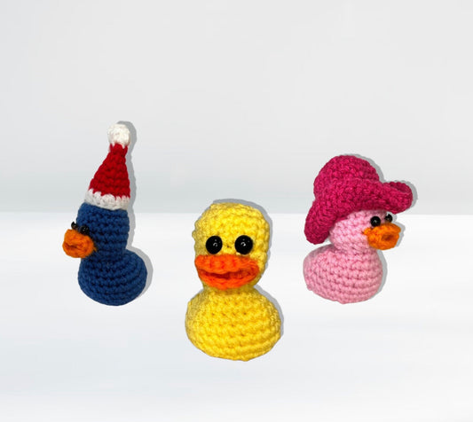 Crochet Rubber Ducks Cowboy Santa Jeep Ducked