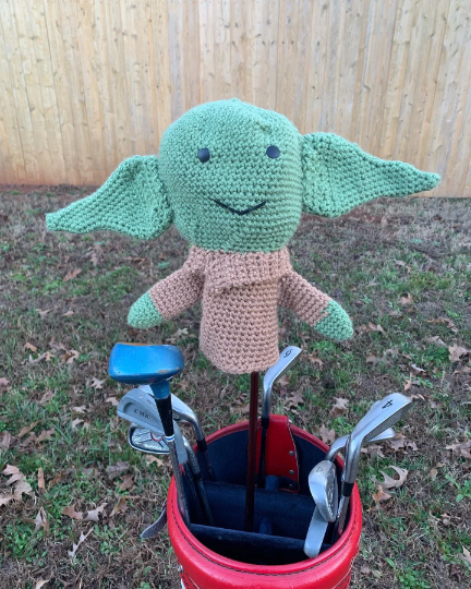 Star Wars inspired golf club covers baby yoda the child grogu chewy chewbacca darth vader skywalker